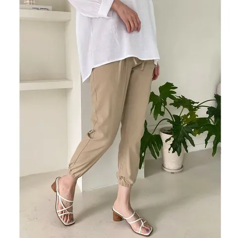 [하프클럽/브이와이]여성 썸머 마원단 배기바지 츄리링바지 마바지