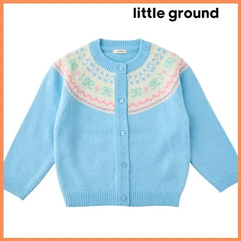 [현대백화점] [★가을 신상품 리틀그라운드8 현대중동★][리틀그라운드8] 룰라비(75A12-200-02)니트배색가디건/아동 여아 상의 가디건 간절기 아우터 데일리 선물 +할인쿠폰
