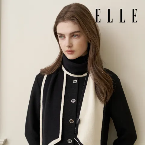 [현대백화점] 엘르 굿솔리드 롱 니트 쁘띠 머플러 SE14MX318