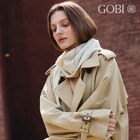 고비(GOBI) 캐시미어 100 투톤 삼각 머플러 +무이자5개월