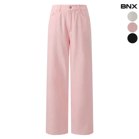 [BNX] [55-77]여성 린넨 원버튼 일자핏 팬츠 +할인쿠폰