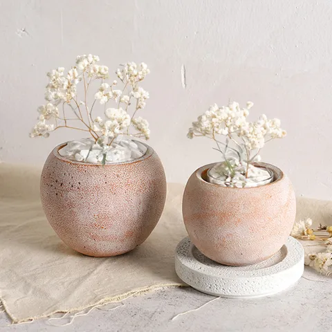 마이플랜트 문리프팟 9호 받침세트 인테리어 화분 빈티지 토분