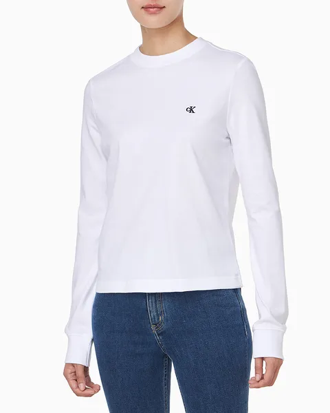 [현대백화점] [캘빈클라인 진] 여성 L/S 아카이브 로고 크루넥 티셔츠(47D269G) 47D269G +할인쿠폰