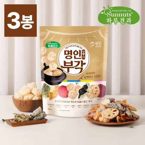 [하루견과] 명인부각 누룽지 180gx3봉