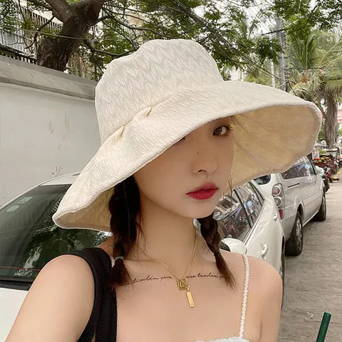 여성용 넓은챙 여름모자 비치모자 버킷햇 바캉스햇