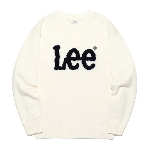 LEE 빅 트위치 로고 니트 아이보리 LE2503KT01IV +할인쿠폰