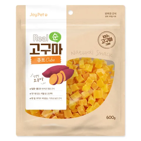 조이펫 리얼 순 고구마 큐브 강아지간식 600g +할인쿠폰