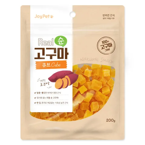 조이펫 리얼 순 고구마 큐브 강아지간식 200g