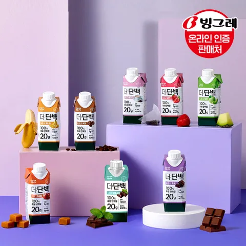 [빙그레]더단백 드링크 8종 250ml 18팩 /고단백/단백질/운동