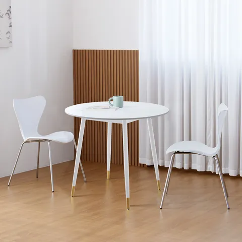 [베스트리빙] 원형 세라믹 위너 2인 식탁세트 