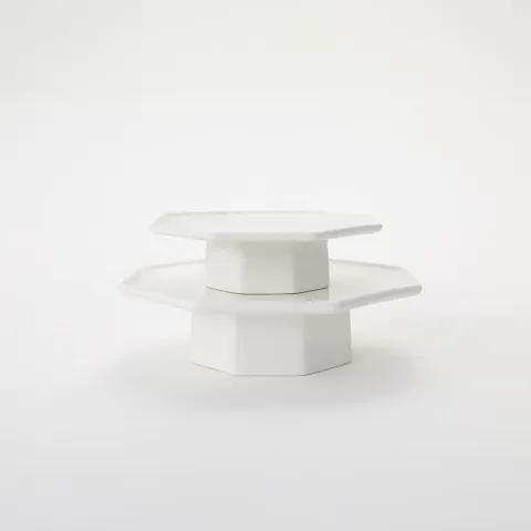 [무케] 우기세라믹_8각소반 (소+중) 2종세트 앞접시 다과접시 도자기식기