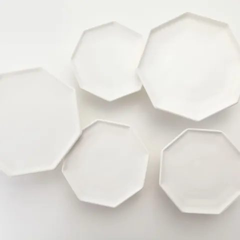 [무케] 우기세라믹_8각 소반 (중) 앞접시 다과접시 도자기식기 한옥접