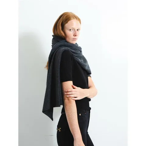 [PURE CASHMERE NYC] Oversized Scarf_Graphite +할인쿠폰