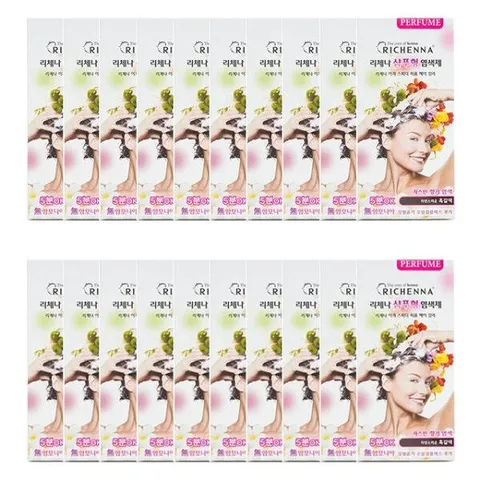 [★샴푸처럼 사용하는 5분 퍼품 염색제★]리체나 샴푸형 퍼품 염색약 20박스 매니아구성 (전체염색용 튜브형 염색제) +할인쿠폰 +무이자3개월(리체나 퍼퓸 염색약 총 20박스)