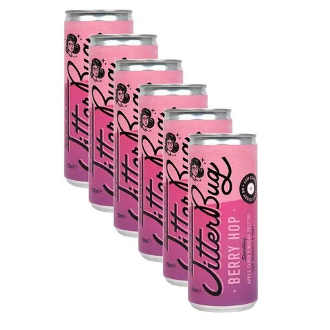 [해외직구] Jitterbug 지터버그 베리 홉 스파클링 탄산음료 250ml 6팩