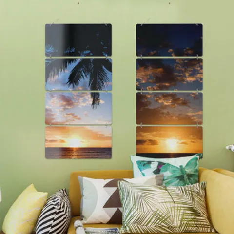 아트박스/꾸밈 nk036-멀티아크릴액자_바다와하늘과태양이만나는곳(4단)