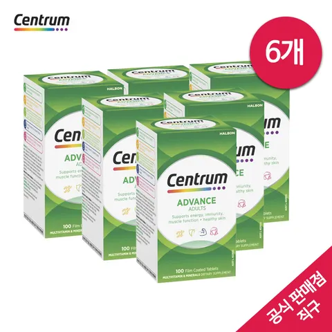 [ ★올인데이 최대 17%혜택! 현대카드7% 최대10%적립(12/8,모바일 바로접속 5만원이상 결제시,신청필수)★][해외직구] [센트룸] 어드밴스 어덜트 멀티비타민 100정X6통