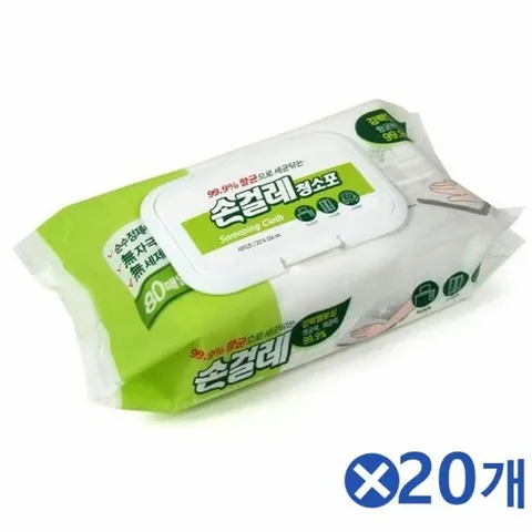 캡형 GEJ282F1 손걸레 청소포 80매x20개 청소티슈 얼룩제거
