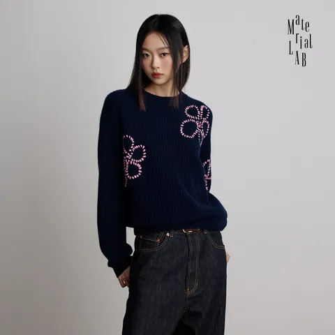 [NEW STANDARD][Handmade] 머티리얼랩 25FW 365g 캐시미어 100% 까멜리아 풀오버 +무이자3개월