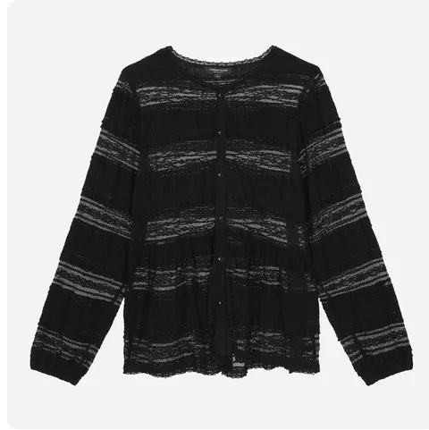 [현대백화점] [써스데이아일랜드](T256MBL156W)오픈형 레이스 블라우스 +할인쿠폰