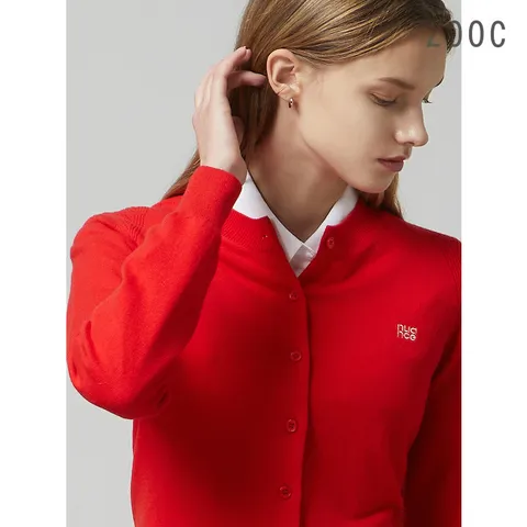 [ZOOC] 로고 엠블로이더리 라운드 가디건 RD_Z234KSL101 +할인쿠폰