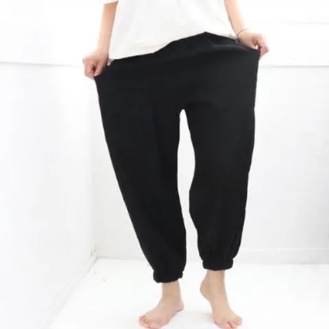 [하프클럽/옷자락]여성 할머니 인경 여유핏 밴딩 9부 몸빼바지