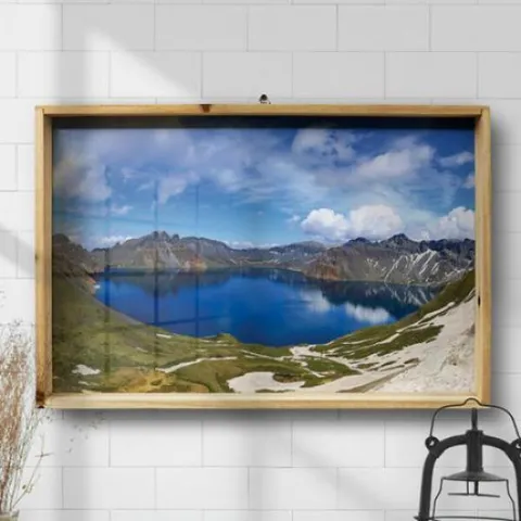 아트박스/꾸밈 pj284-우드프레임액자_아름다운백두산(대형)