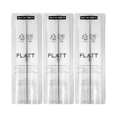 플랫 에어실링 진공포장기 진공밀봉롤 FT28R6  28cm x 3m 6개