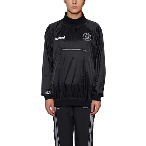 [해외배송][험멜 X 424] 나일론 긴팔티셔츠 Q202 700 2001 Black +할인쿠폰