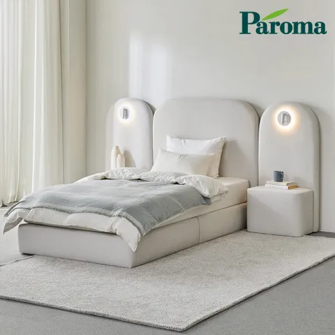 파로마 베이 크렌 아쿠아텍스 패브릭 평상형 호텔 침대 프레임 SS