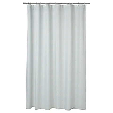 이케아 로네엘벤 샤워커튼 화이트터쿼이즈 180x200cm 폴리에스테르