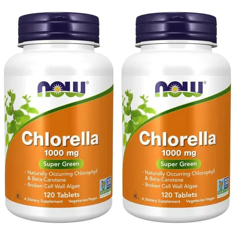 해외배송 NOW Foods 나우푸드 클로렐라 1000mg 120정 2개 Chlorella +할인쿠폰