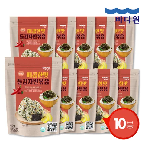 [바다원] 깨끗한 돌김자반볶음 매콤한맛 40g x 10봉