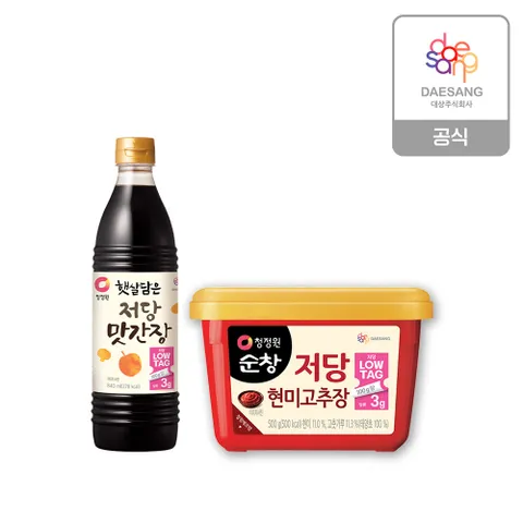 청정원 저당 고추장500g  맛간장840ml 2종 2개 골라담기