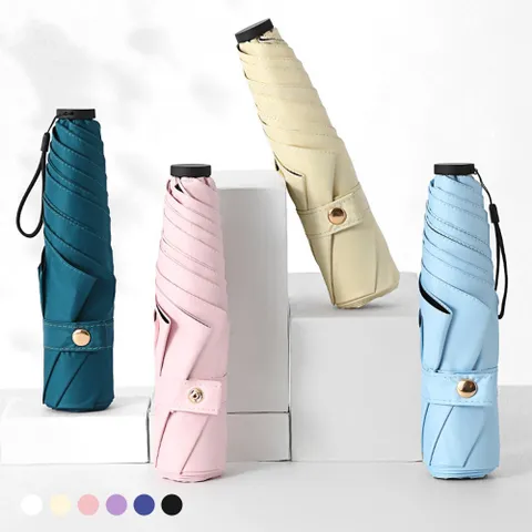 [무케] 포유렐라_튼튼한 파스텔 카본 3단 우양산(6colors) UV차단 3단 암막 접이식 휴대용 장마철 +할인쿠폰