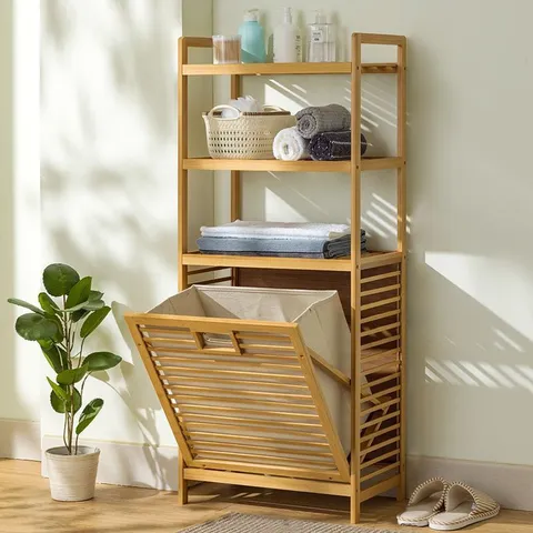 화장실 욕실 빨래 세탁 바구니 빨래통 수납 선반 세탁물 보관함 수거함 수납장 (4단 40) +할인쿠폰