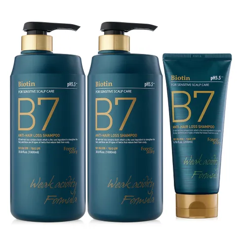 B7 안티헤어로스 약산성 탈모샴푸 1000ml 2개+200ml - 현대Hmall