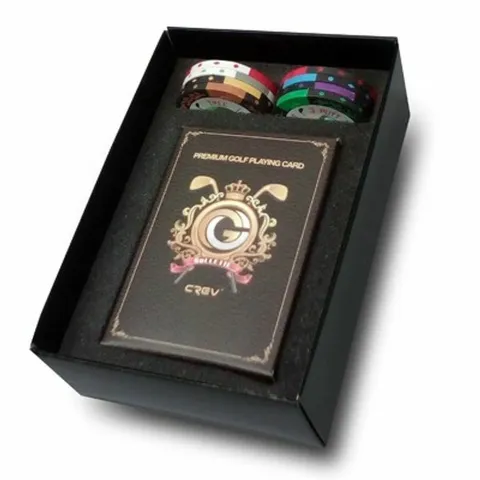 크리브 카지노칩 볼마커 8개 골프문양의 트럼프카드 세트 +할인쿠폰