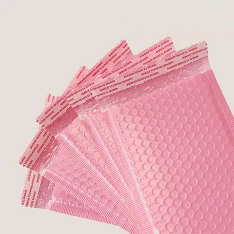 아트박스/갓샵 파스텔 핑크 안전 에어캡 뽁뽁이 포장 봉투 (대)