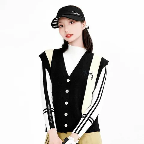 [하프클럽/체스]글로이 여성 골프니트조끼 골프베스트 여성골프웨어