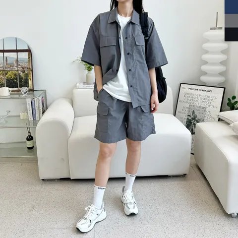 여성용 여름 트레이닝 포켓 반팔+반바지 상하세트 +할인쿠폰