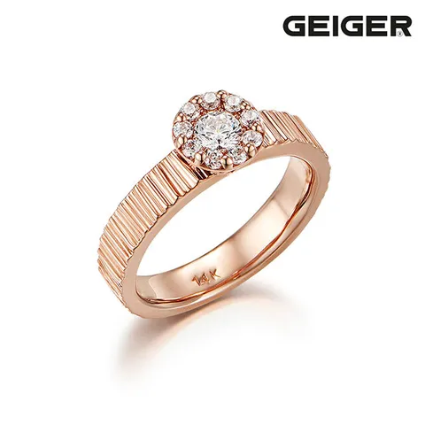 [가이거] 14K 큐빅 버티컬 반지 GI14WR108