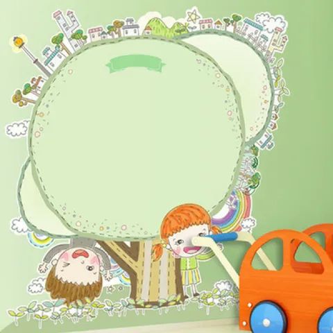 아트박스/꾸밈 ch093-동화나라(나무)_칠판시트지_붙이는칠판스티커