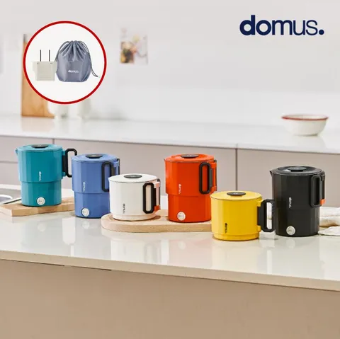 [3만대판매돌파] 도무스 트래블팟 여행용 라면포트 트래블 폴딩포트 전기포트 접이식 스테인리스