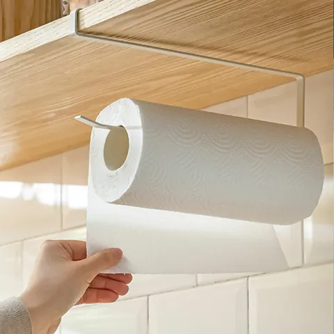 무타공 키친타올걸이 모던 주방 선반 조리도구걸이 키친타올홀더 행주 수건걸이 L561