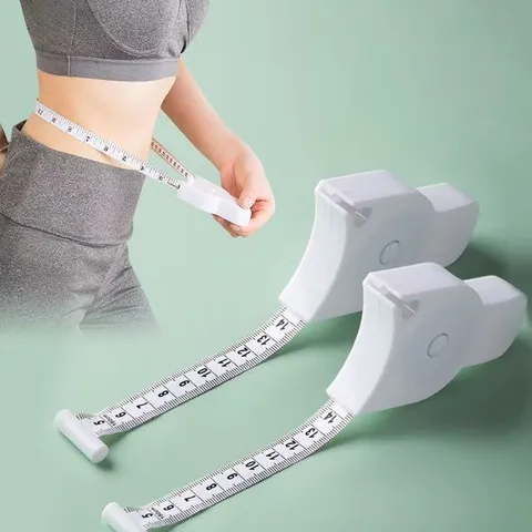 원터치 허리 줄자 허리핏 미니 인치 피팅 자동 BMI 휴대용 치수 복부 둘레 측정