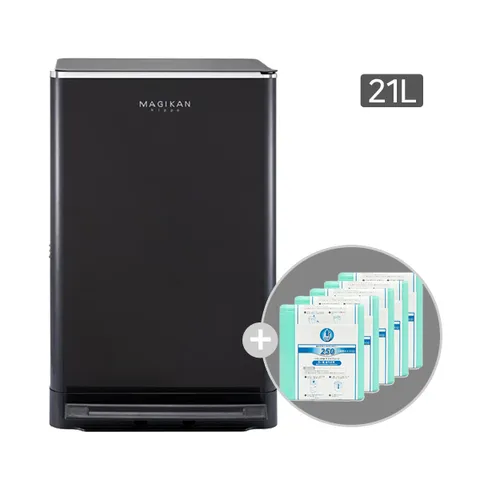 매직캔 휴지통 쓰레기통 크롬히포 21L 재규어 (추가 리필 5롤)