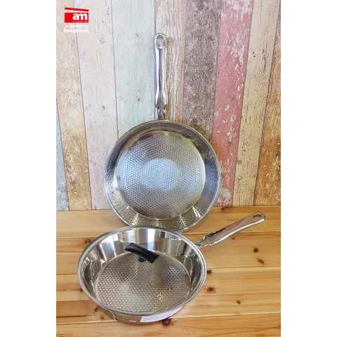 [스토브몬] am 프리미엄 통5중 스텐엠보 인덕션후라이팬 스폐셜 3종세트(후라이팬2428 내열강화유리뚜껑28)