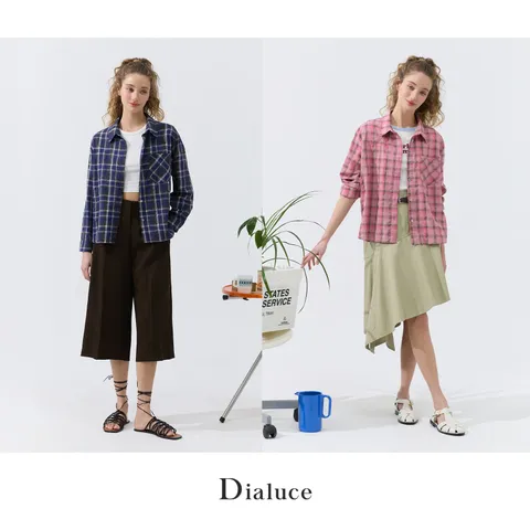 [론칭가 79900원] 디아루체 26 SS 크리즈 시어코튼 체크 셔츠 2종 - 현대Hmall