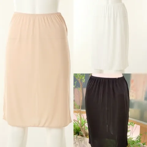 [현대백화점] [비너스]베가스므스 원단 흡습 발산 좋은 데이웨어 하의 슬립 속치마 롱기장 하프 슬립 (VHS5023L)